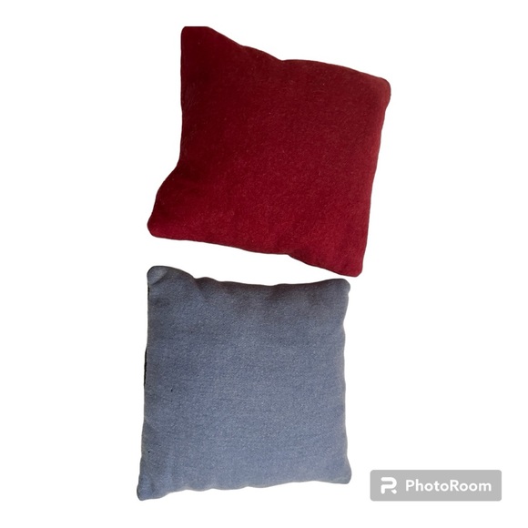 Wool Hand Enbroidered Throw Pillows - dog and apple orchard - Picture 8 of 11